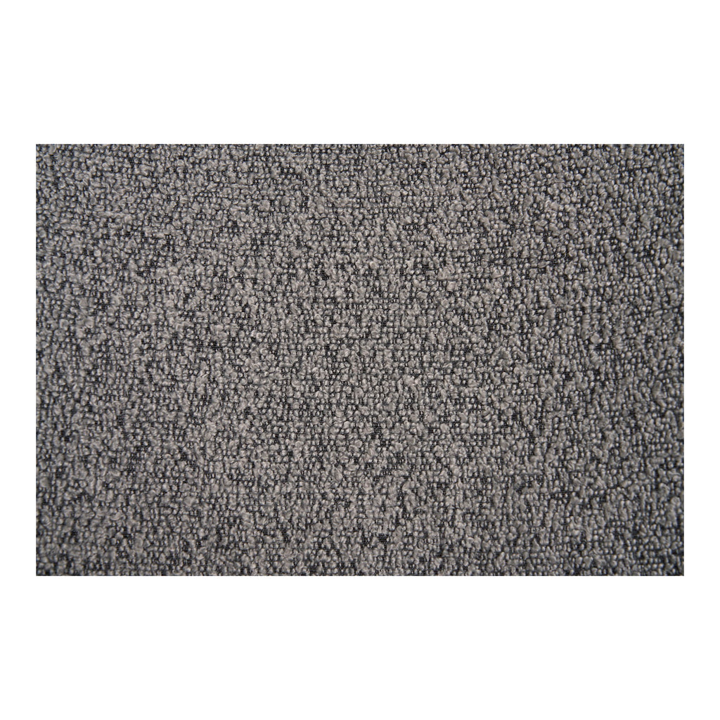 Eetkamerstoel, bouclé, lichtgrijs met zwarte poten, HN1268 (set van 2)